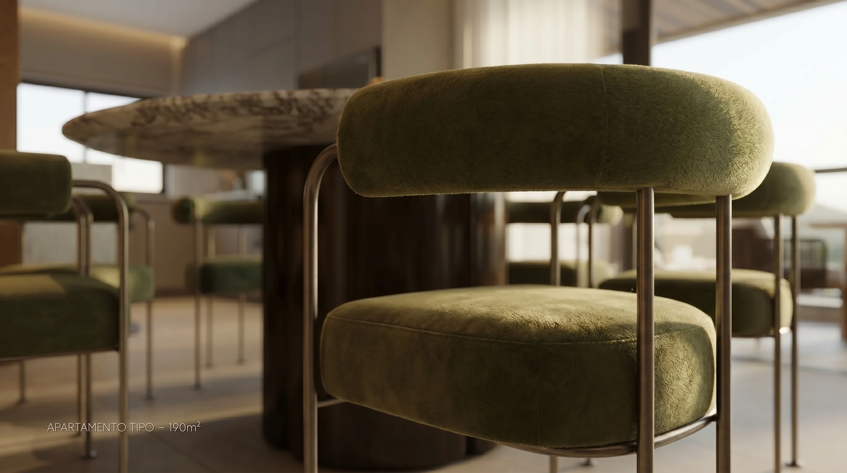Detalhe de cadeira de design assinado